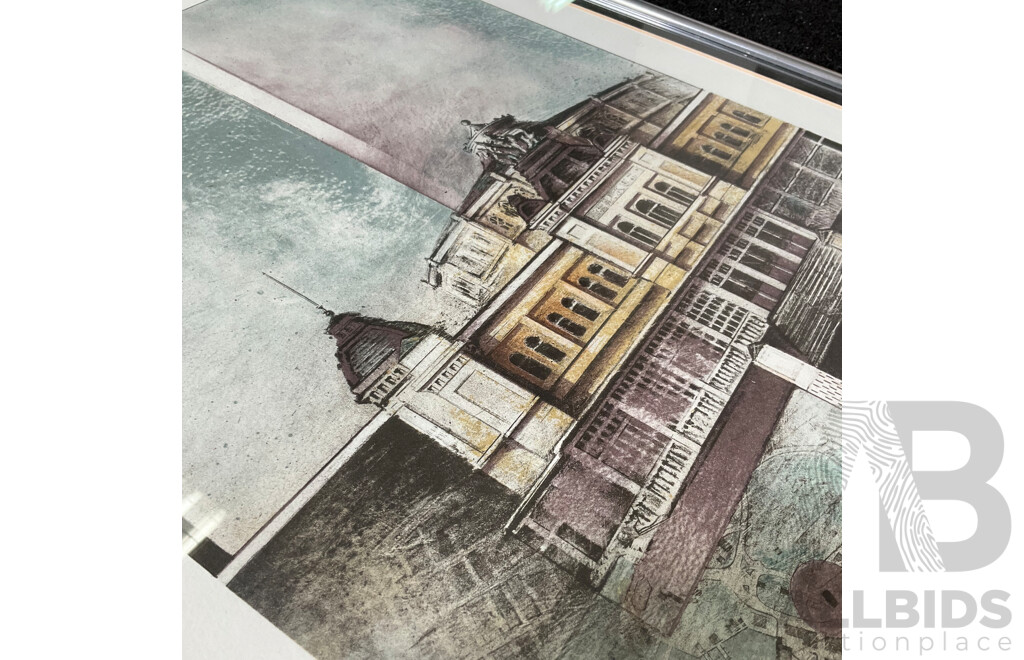 Jacek Szymanski ''Stockholm - Circus'' Color Lithograph Print, 56 x 41 Cm (frame)