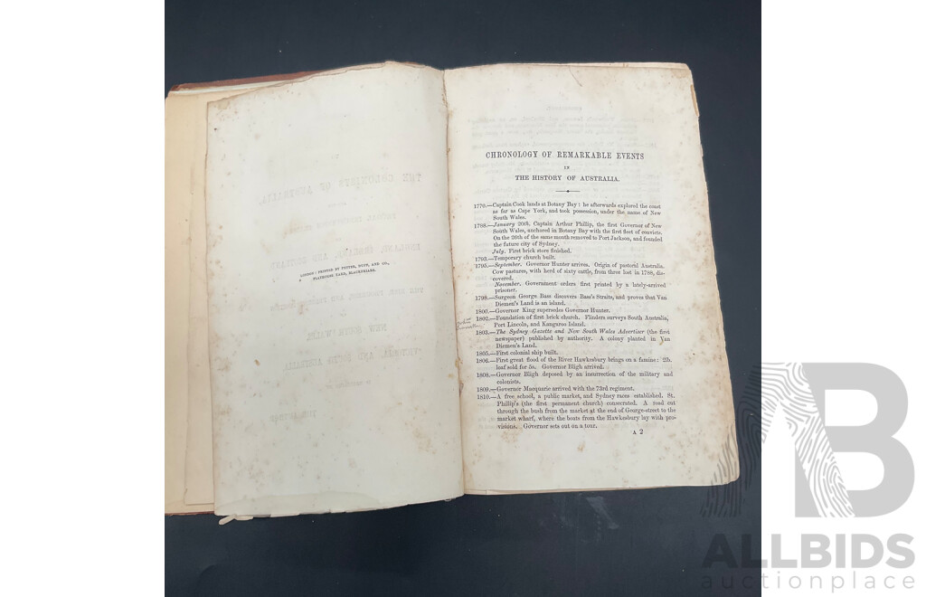 the THREE COLONIES of AUSTRALIA by Samuel Sidney - First Edition 1852