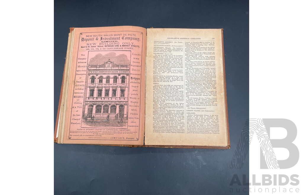 AUSTRALIAN DICTIONARY of DATES and MEN of the TIME by J.H.Heaton (1879)