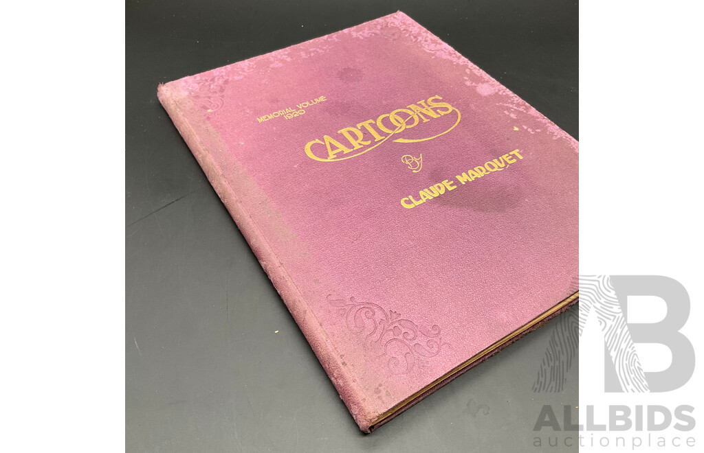 Memorial Volume of CARTOONS by Claude Marquet, Published in Sydney 1920