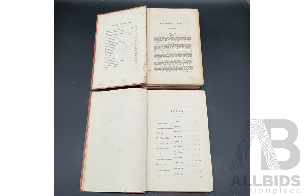 TOM BOURKE of ''OURS'' by Charles Lever 1st 1844 in Two Volumes