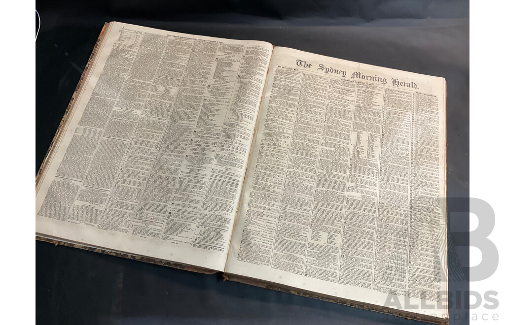 Antique Bound Volume of the Sydney Morning Herald, September - December, 1860