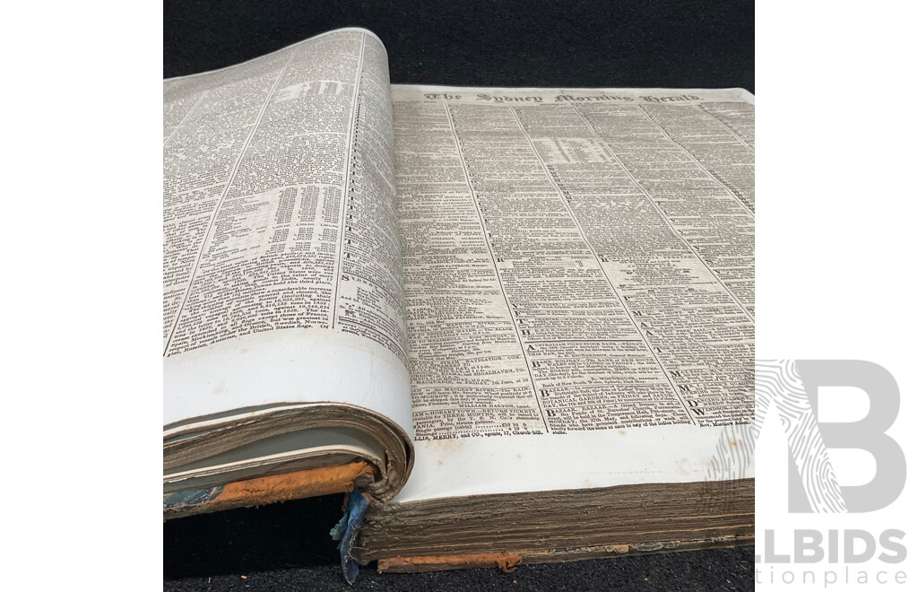Antique Bound Volume of the Sydney Morning Herald - 2 / 1861
