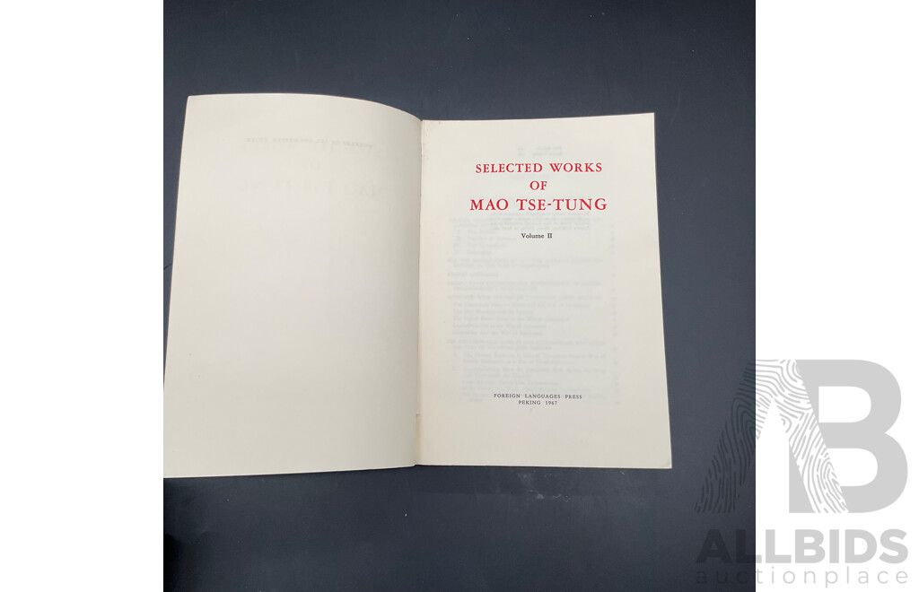 Selected Works of MAO TSE-TUNG, Volumes II to IV - Lot of 3