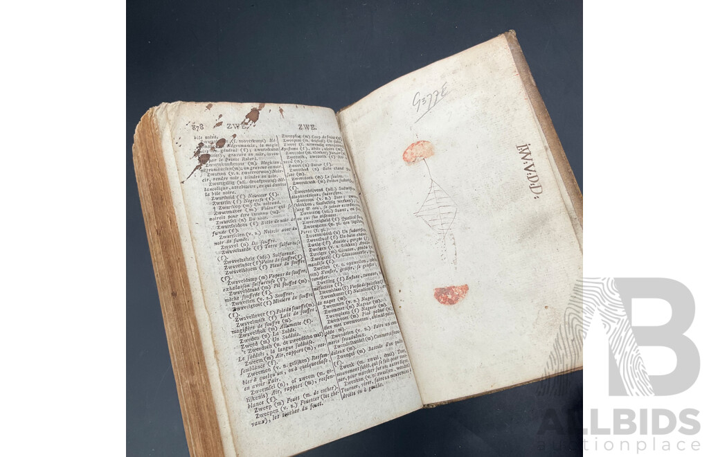 Dictionnaire Portafit Fransoic & Hollandois, Publishe in Dorderecht in 1715