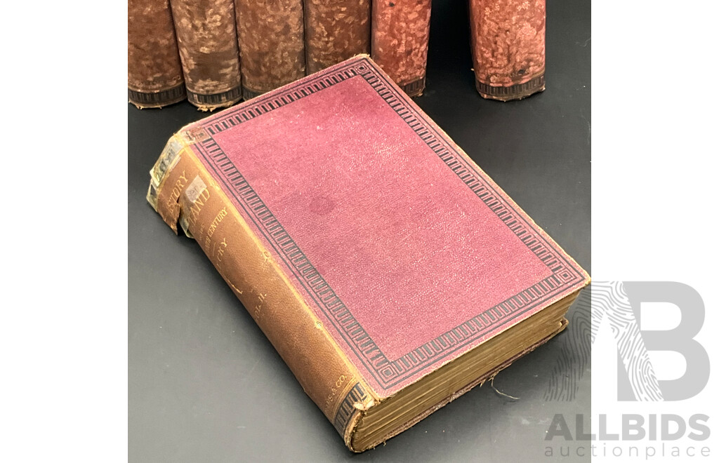 HISTORY of ENGLAND in the Eighteenth Century by William Edward Hartpole Lecky, Published by Longmans & Co., Volumes II to VIII - Lot of 7