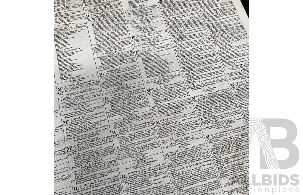 Antique Bound Volume of the Sydney Morning Herald - 2/1858
