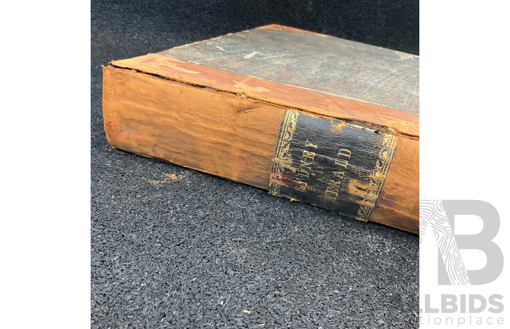 Antique Bound Volume of the Sydney Morning Herald - May to August/1868