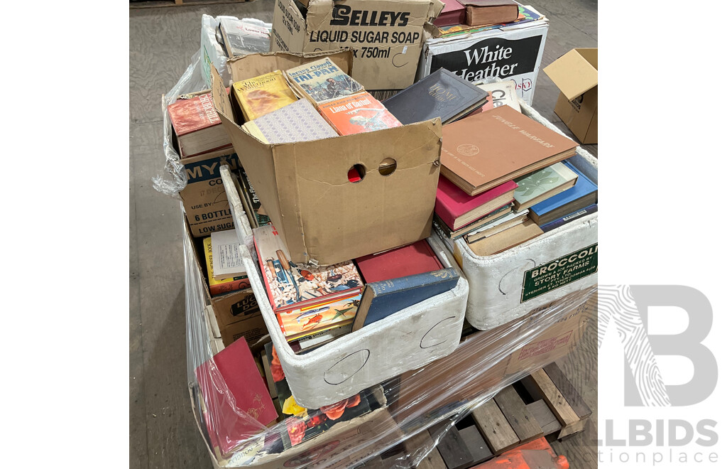 One Full Pallet - Mystery Collection of Vintage Books