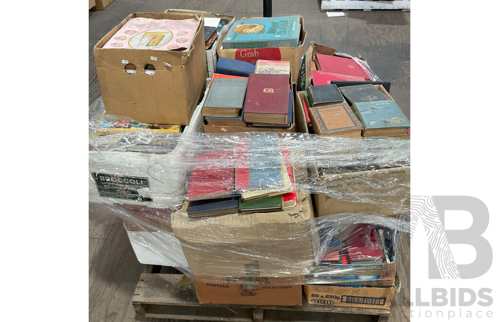 One Full Pallet - Mystery Collection of Vintage Books
