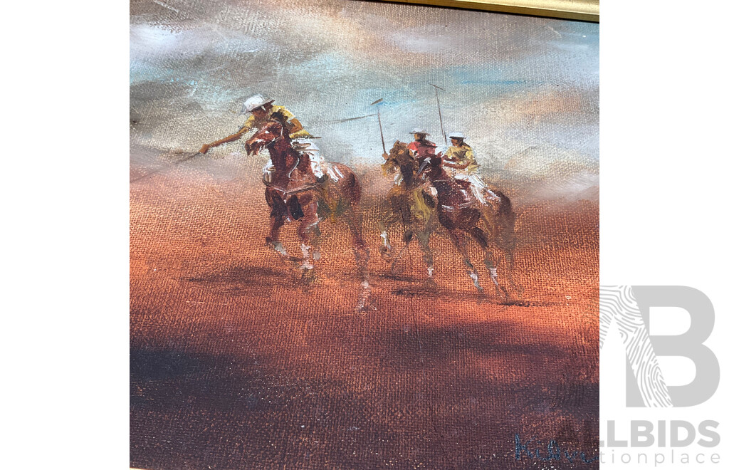 Patrick Kilvington (1922-1990) ''Beat by a Hose'' and ''The Winning Hit'' Oil on Board - Lot of 2