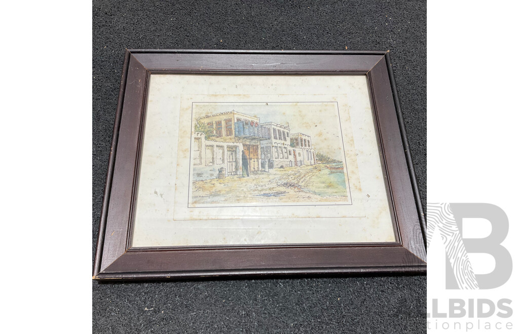Collection of Painting and Prints of European Cityscapes in Various Styles, Including Artists Graham Ball, R. Ellison, Unk White, Lucien Delaurure and Others - Lot of 8