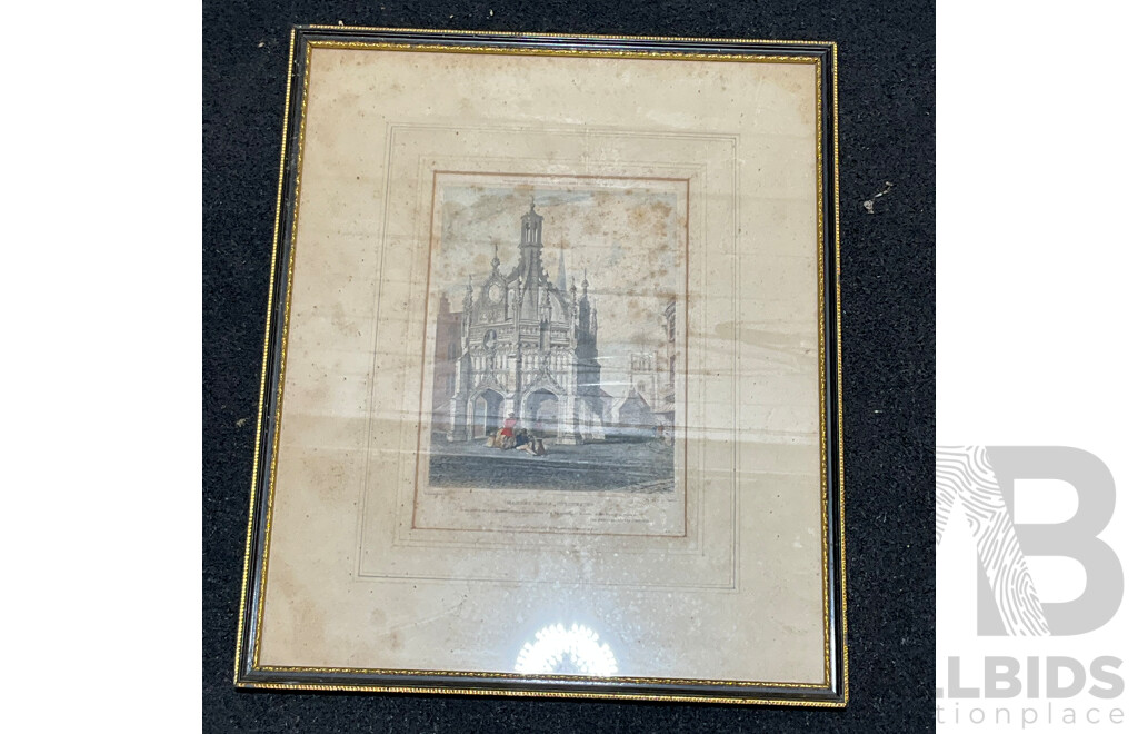 Collection of Painting and Prints of European Cityscapes in Various Styles, Including Artists Graham Ball, R. Ellison, Unk White, Lucien Delaurure and Others - Lot of 8