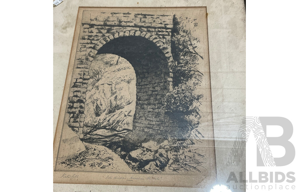 Variety of Vintage Framed Etchings and Prints - Lot of 10