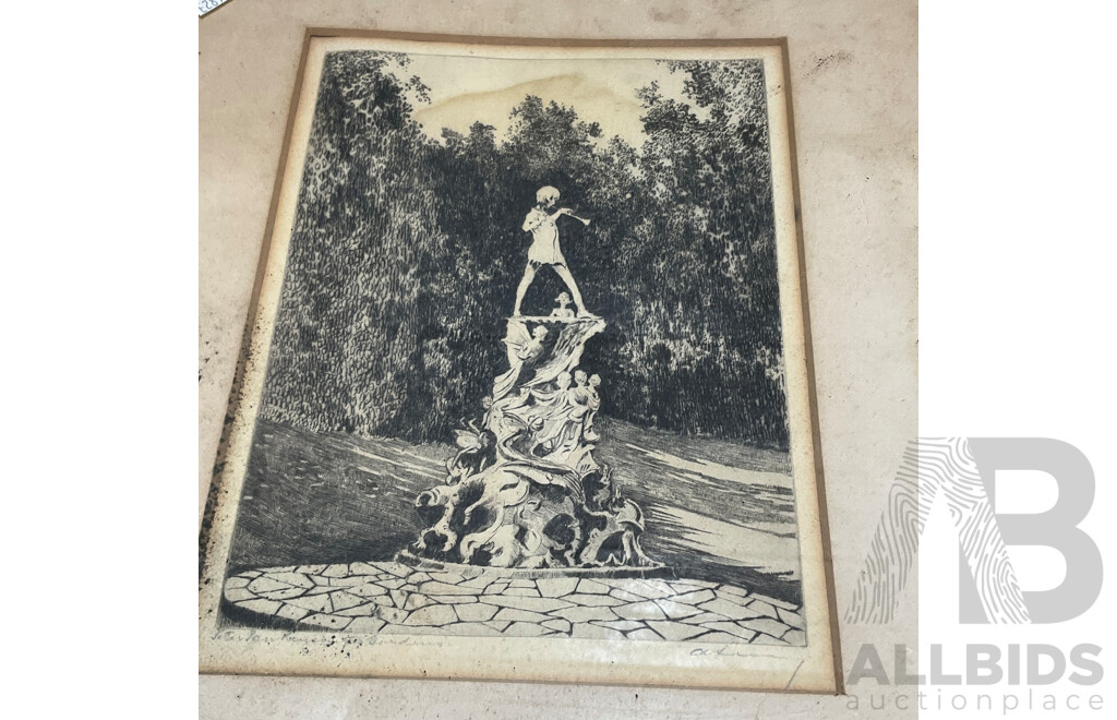 Variety of Vintage Framed Etchings and Prints  - Lot of 10