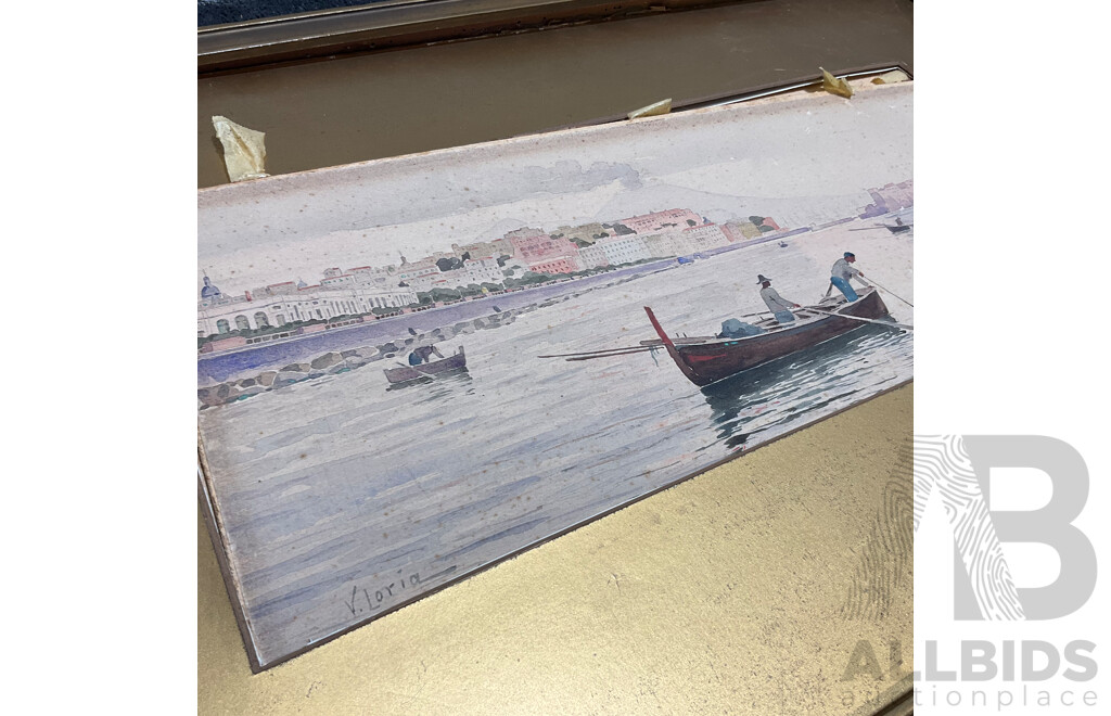 Variety of Vintage Coastal Landscape Paintings, Including M. Joensen, J. Koskie, V. Loria and Others - Lot of 8