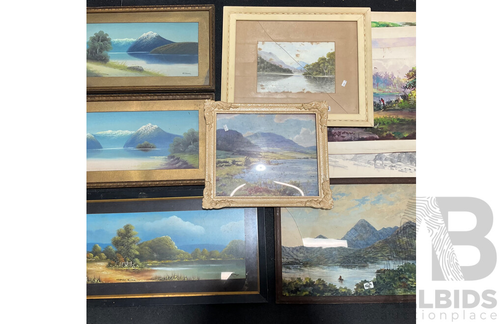 Variety of Vintage Landscape Paintings - Lot of 11