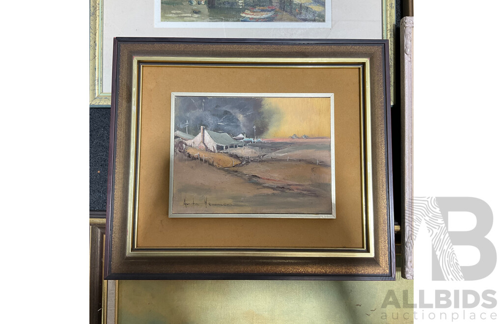 Variety of Vintage Landscape Paintings, Including Colin Parker ''Mudgee Way'' and Others - Lot of 8