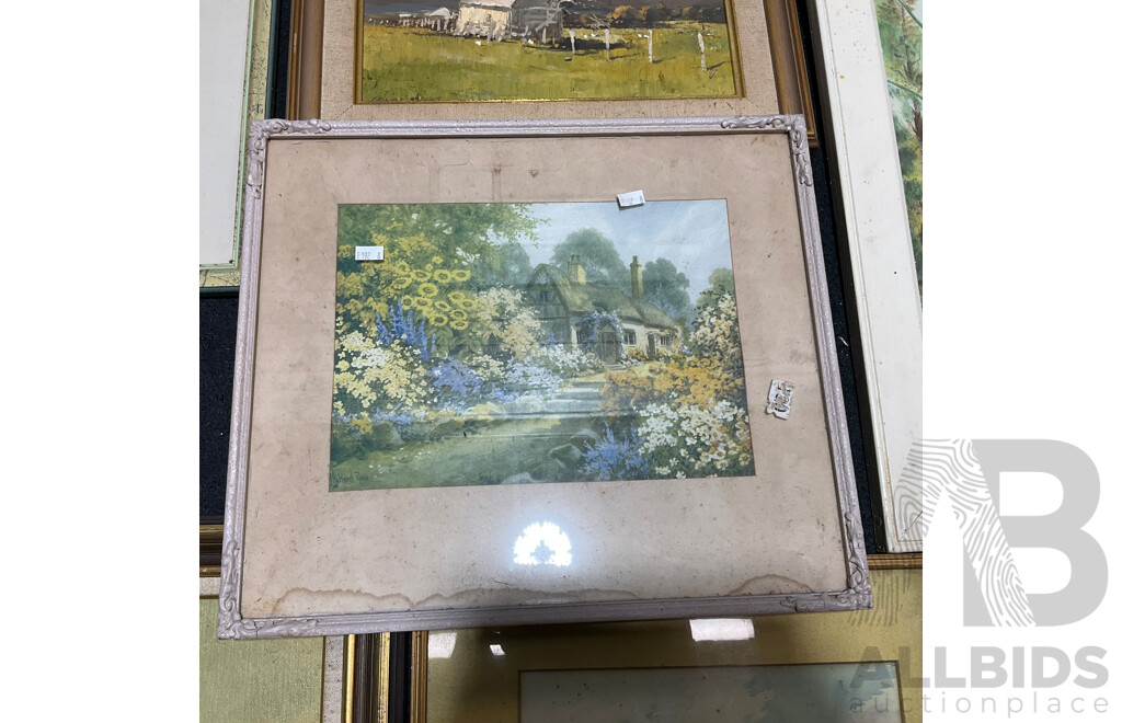 Variety of Vintage Landscape Paintings, Including Colin Parker ''Mudgee Way'' and Others - Lot of 8