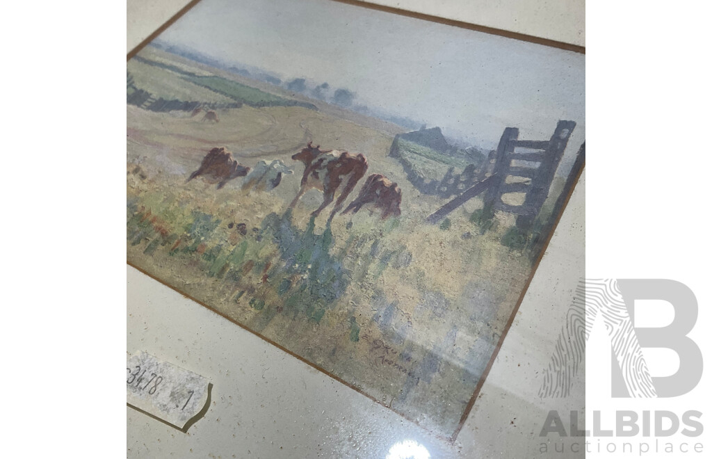 Variety of Vintage Landscape Paintings, Including Colin Parker ''Mudgee Way'' and Others - Lot of 8