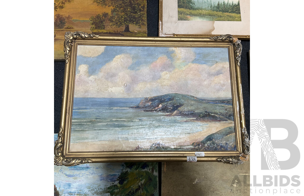 Variety of Vintage Landscape Paintings, Including E.C. Smith, ''Cario Bay'' and Others - Lot of 8