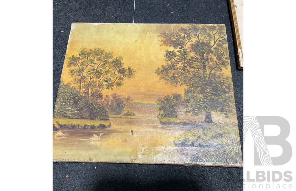 Variety of Vintage Landscape Paintings, Including E.C. Smith, ''Cario Bay'' and Others - Lot of 8