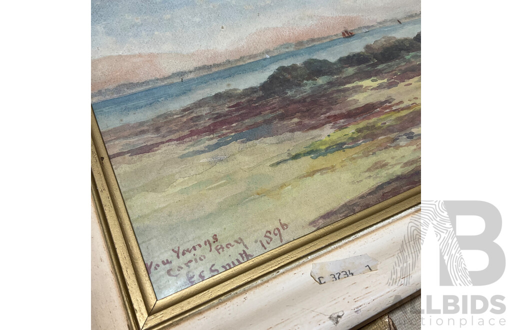 Variety of Vintage Landscape Paintings, Including E.C. Smith, ''Cario Bay'' and Others - Lot of 8