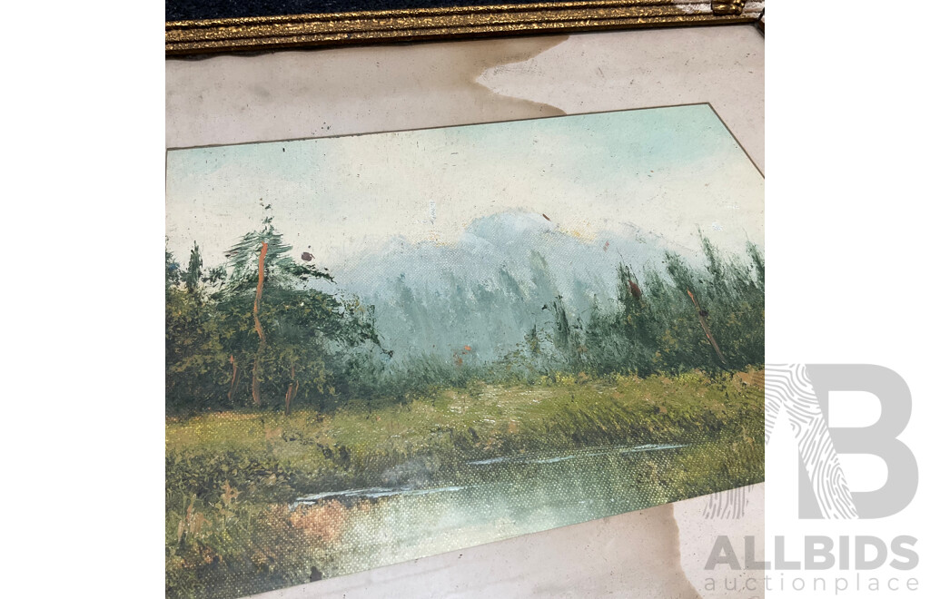 Variety of Vintage Landscape Paintings, Including E.C. Smith, ''Cario Bay'' and Others - Lot of 8