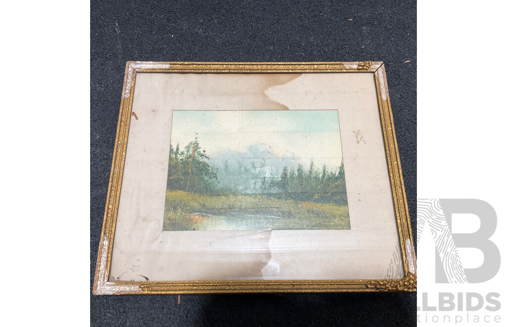 Variety of Vintage Landscape Paintings, Including E.C. Smith, ''Cario Bay'' and Others - Lot of 8