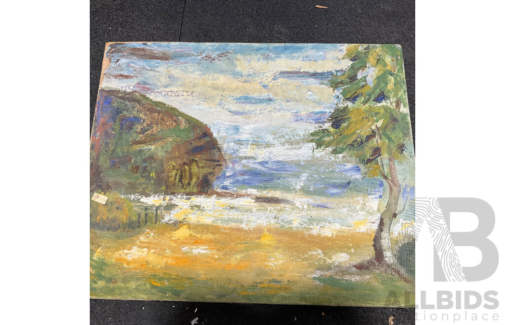 Variety of Vintage Landscape Paintings, Including E.C. Smith, ''Cario Bay'' and Others - Lot of 8