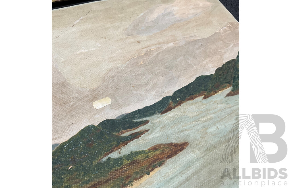 Variety of Vintage Landscape Paintings, Including E.C. Smith, ''Cario Bay'' and Others - Lot of 8