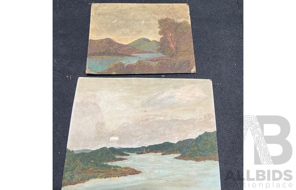 Variety of Vintage Landscape Paintings, Including E.C. Smith, ''Cario Bay'' and Others - Lot of 8