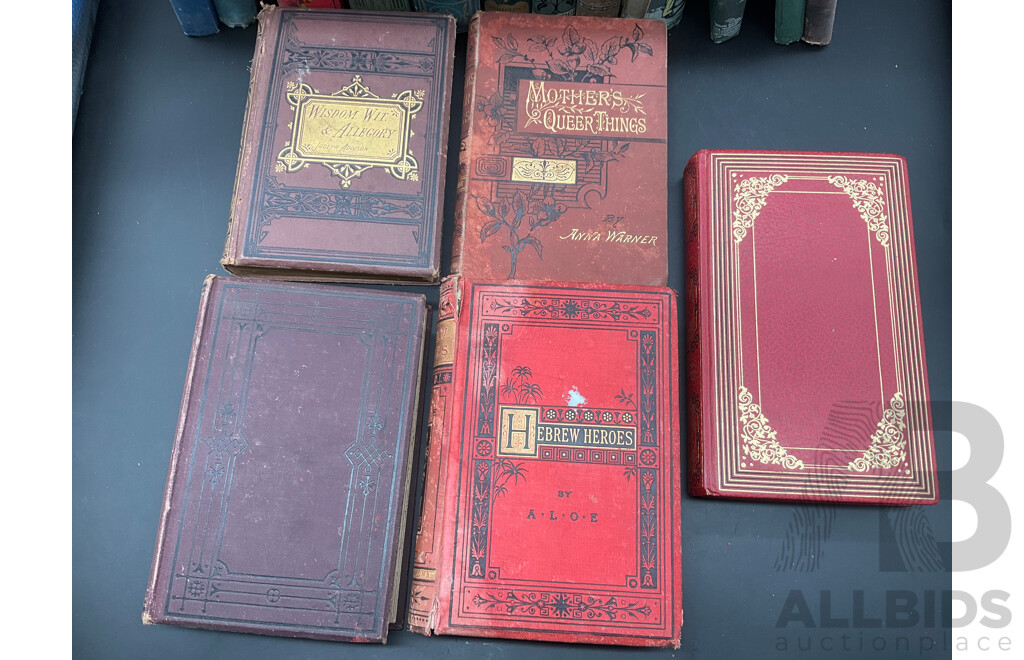 Collection of Early 20th Century Fiction in Decorative Hardback, Including Don Quixote, Poetical Works of Edmund Spenser, Otters to the Rescue and More