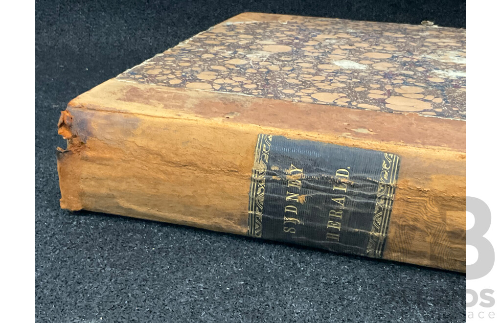 Antique Bound Volume of the Sydney Morning Herald - May to August/1867