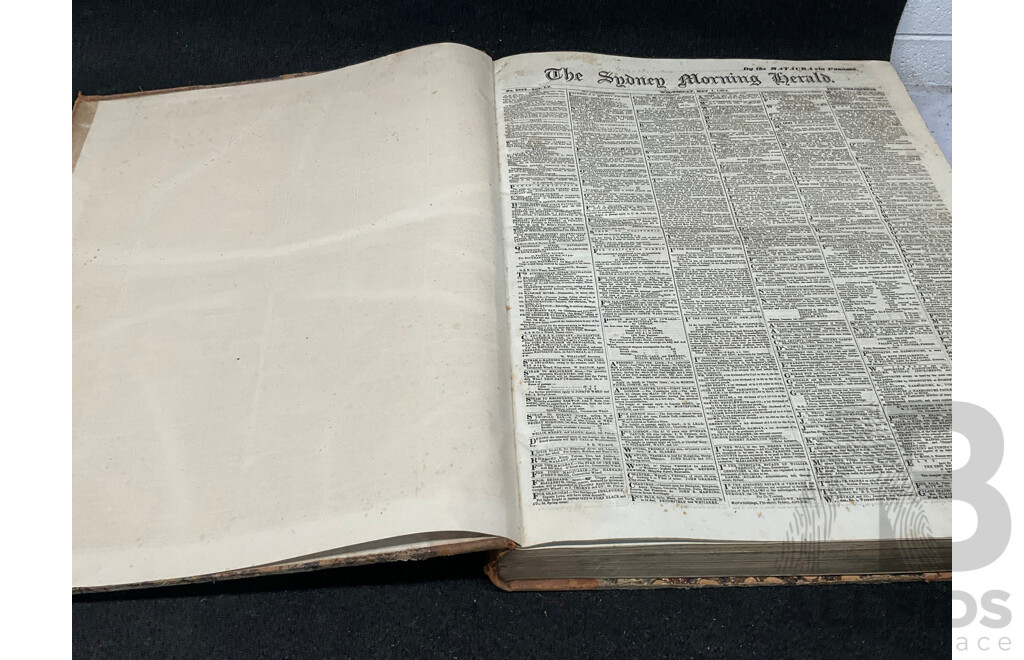 Antique Bound Volume of the Sydney Morning Herald - May to August/1867