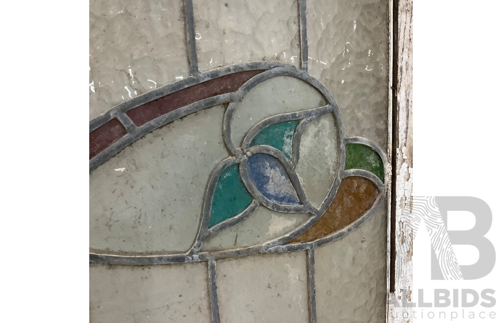 Matching Set of Six Leadlight Windows