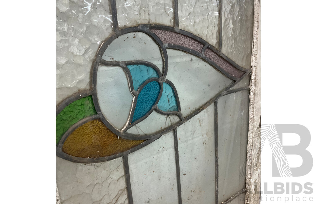 Matching Set of Six Leadlight Windows