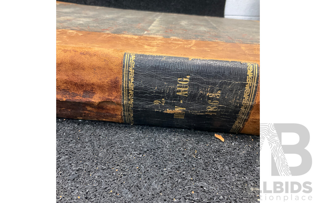 Antique Bound Volume of the Sydney Morning Herald - 2/1865