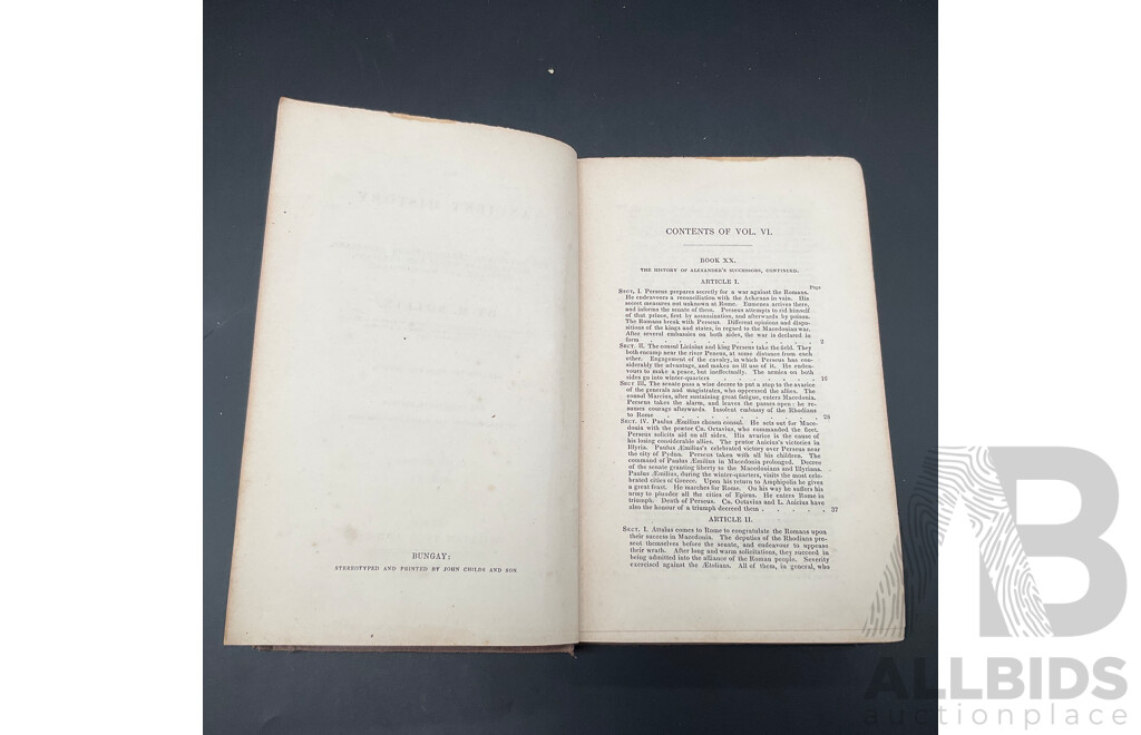 Antique Rollin's Ancient History,  Vol.I to Vol VI.