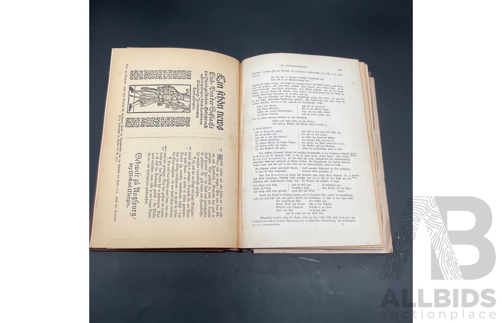 Antique German Books - Deutsche Literaturgeschichte by Robert Koenig and Allgemeine Geschichte Der Literatur by Dr. Johannes Scherr - Lot of 2