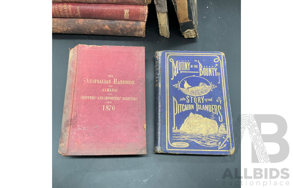 Antique, Decorative, Rare Books About Australian and New Zeland - Lot of 16