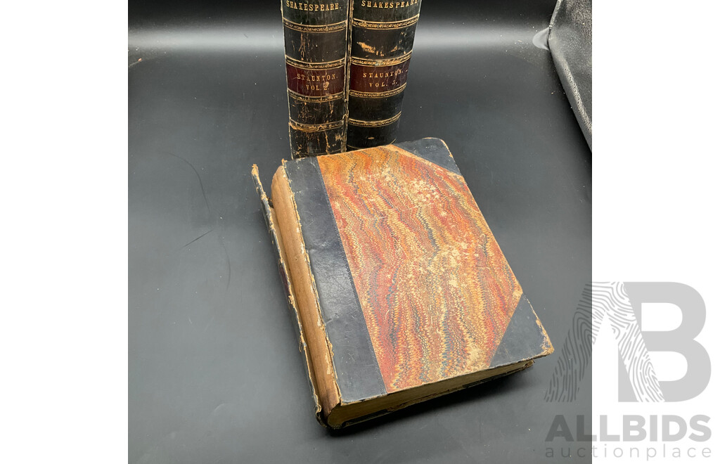 SHAKESPEARE Staunton Vol. I to III, Edited by Howard Staunton - Lot of 3