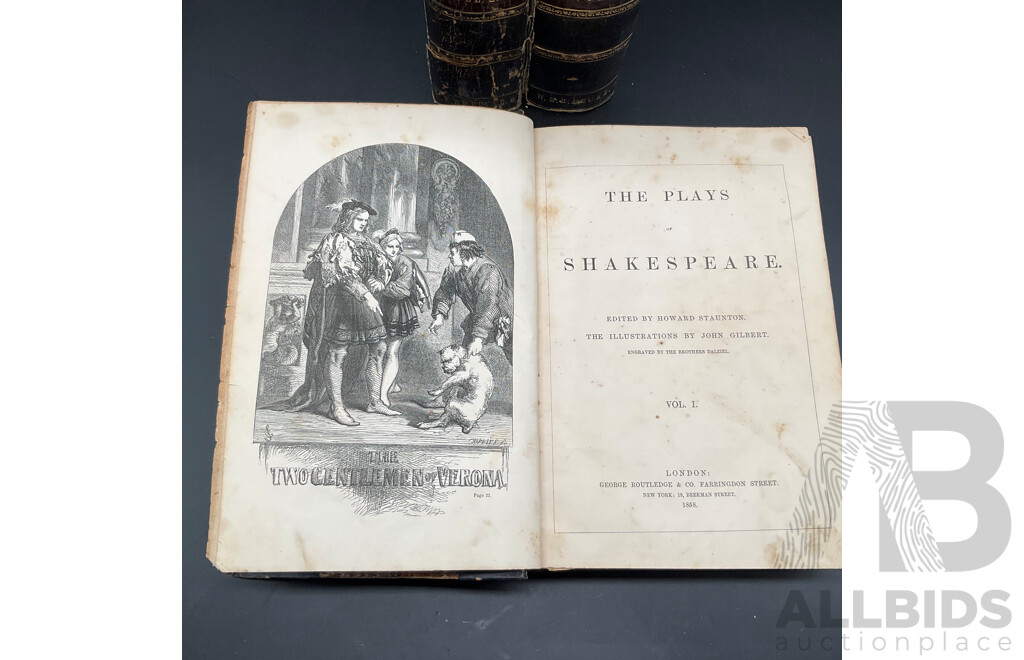 SHAKESPEARE Staunton Vol. I to III, Edited by Howard Staunton - Lot of 3