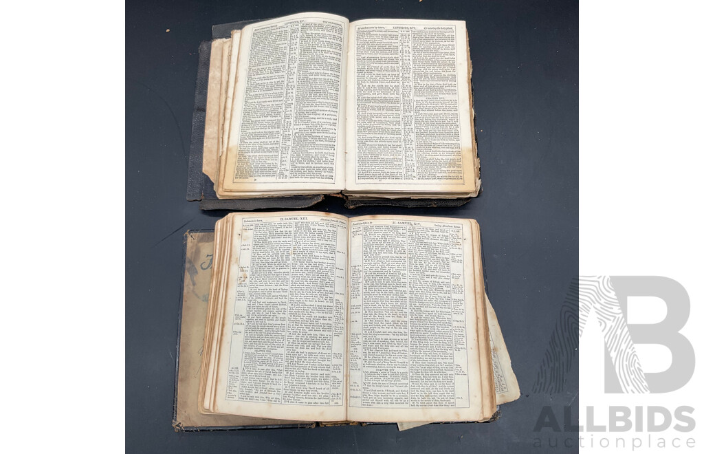 Antique Ilustrated Edition of The Story of the Bible by Charles E. Graham & Co. and Others - Lot of 4