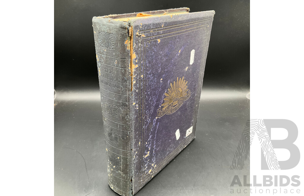 The All-Australia Memorial, a Historical Record of Australia's Efforts During World War I