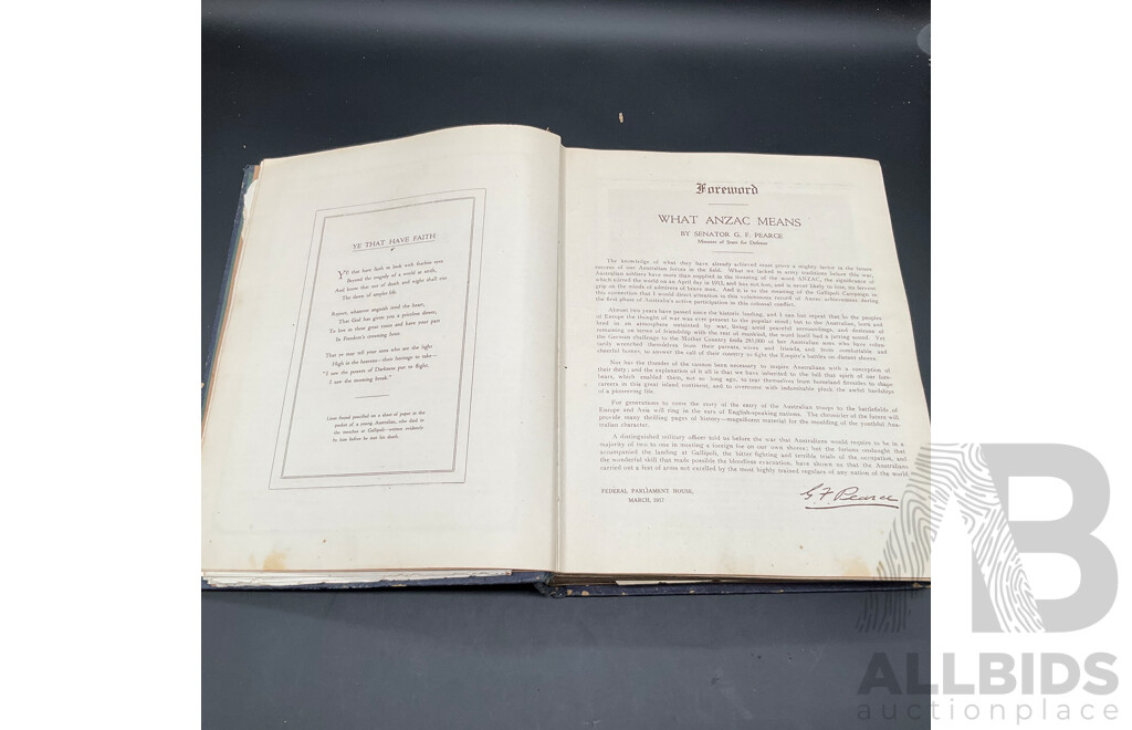 The All-Australia Memorial, a Historical Record of Australia's Efforts During World War I