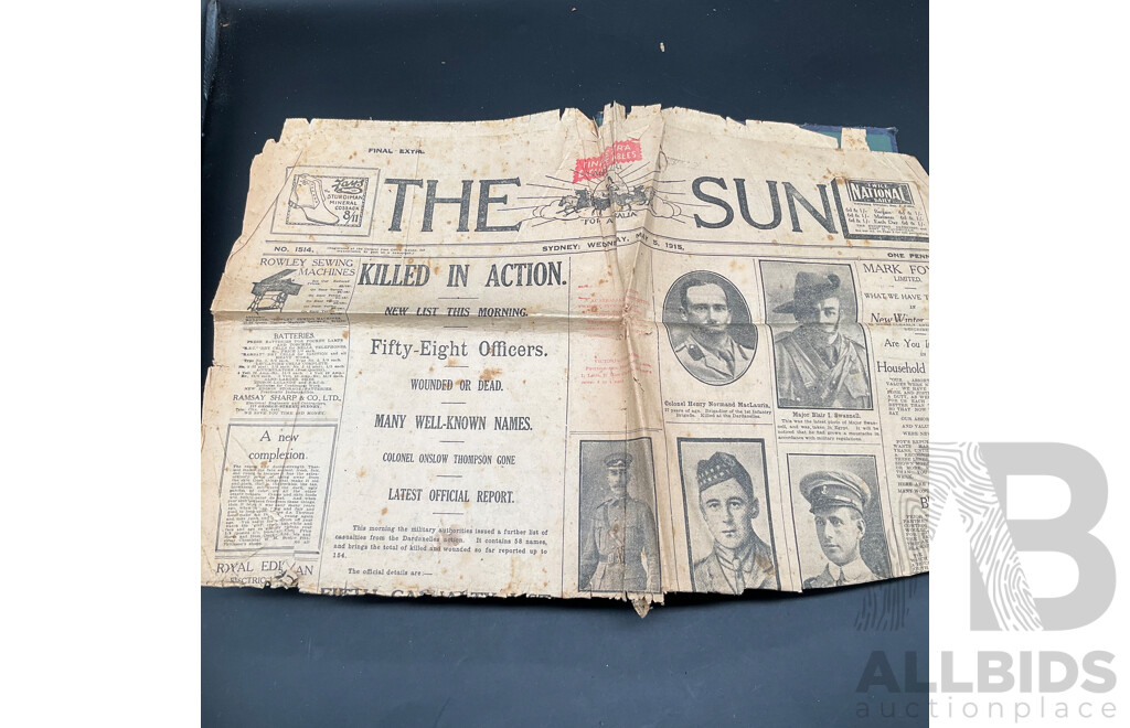The All-Australia Memorial, a Historical Record of Australia's Efforts During World War I