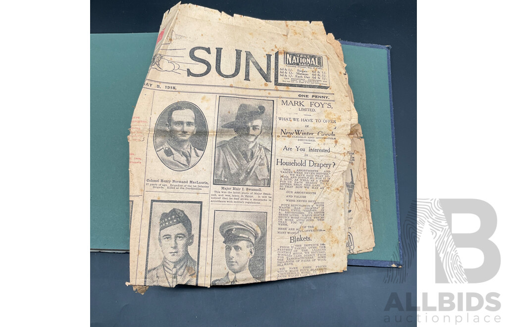 The All-Australia Memorial, a Historical Record of Australia's Efforts During World War I