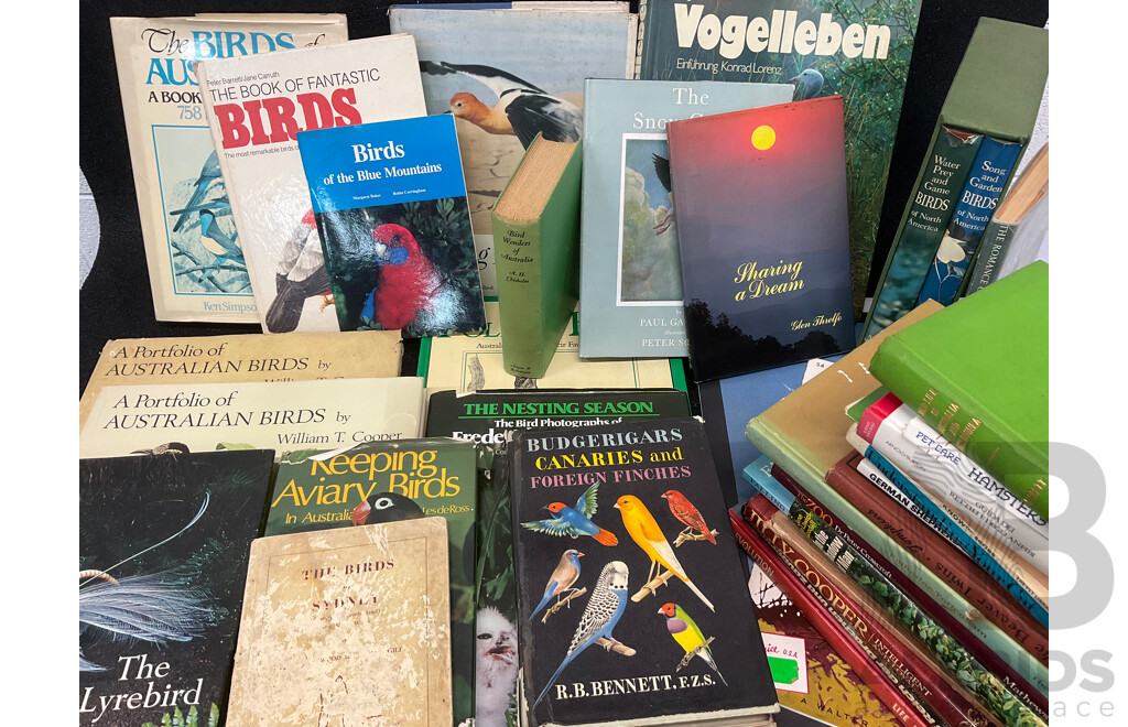 Collection of Vintage Books Focused on Birds, Pets and WildLife