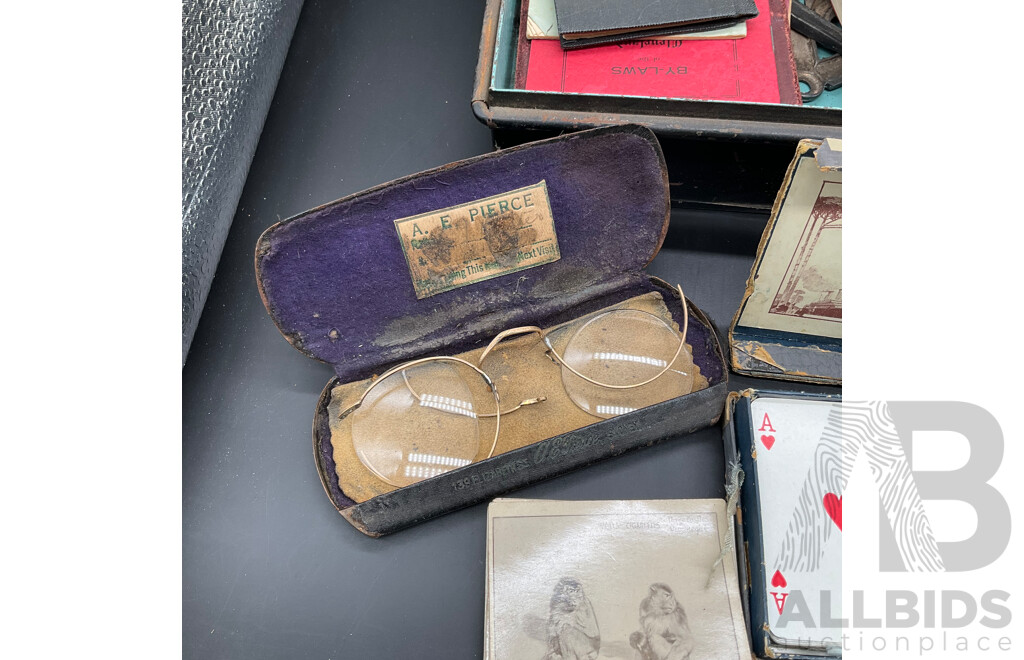 Collection of Assorted Vintage Paper Ephemera, Memorabilia and Collectibles